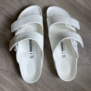 New never worn rubber Birkenstock sandals